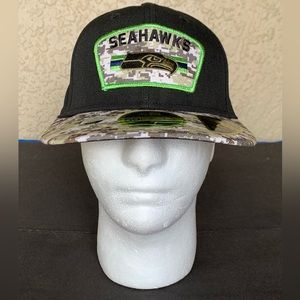 Seattle Seahawks New Era Salute To Service Low Profile 59FIFTY Fitted Hat Size 7
